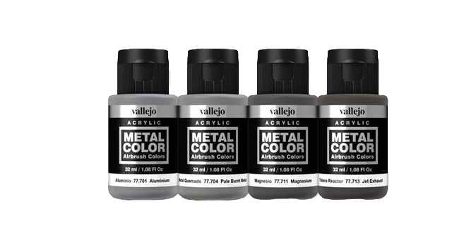 Vallejo Metal Color 77712 Stahl – 32 Ml, Wasserbasierte Metallfarbe Für Airbrush, Direkt Auf Kunststoff & Metall
